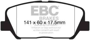 Preview: EBC Blackstuff Bremsbeläge DPX2172 für Hyundai i30 GD 1.4 vorne