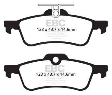 Preview: EBC Yellowstuff Bremsbeläge DP42181R für Honda Civic 9 FK 2.0 i-VTEC Type R (FK2) hinten