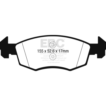 Preview: EBC Blackstuff Bremsbeläge DPX2241 für Opel Corsa E Van  1.3 CDTI vorne