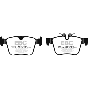 Preview: EBC Blackstuff Bremsbeläge DPX2246 für Jaguar F-Pace X761_ 2.0 D AWD hinten