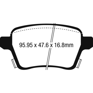Preview: EBC Blackstuff Bremsbeläge DPX2250 für Opel Corsa E Van  1.3 CDTI hinten