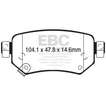 Preview: EBC Blackstuff Bremsbeläge DPX2287 für VW Golf 7 5G1, BQ1, BE1, BE2 2,5 hinten