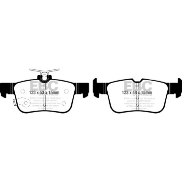 Preview: EBC Blackstuff Bremsbeläge DPX2300 für Ford Mondeo V Schrägheck  2.0 EcoBoost vorne