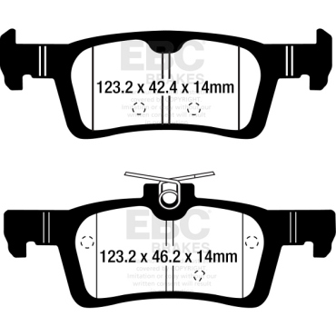 EBC Yellowstuff Bremsbeläge DP42319R für Ford Fiesta 7  1.5 Turbo ST hinten
