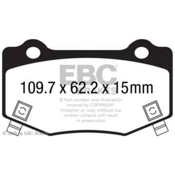 Preview: EBC Yellowstuff Bremsbeläge DP43023R für Mitsubishi Corvette C7  6.2 Supercharged (Z06) hinten