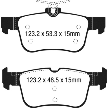 Preview: EBC Blackstuff Bremsbeläge DPX3047 für Ford S-Max II CJ 2.0 EcoBlue hinten