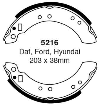 Preview: EBC Premium Bremsbacken 5216 für Ford Capri 3 GECP 1.3 hinten