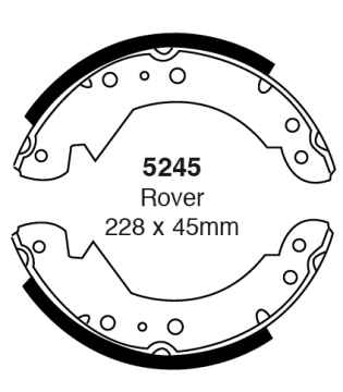 Preview: EBC Premium Bremsbacken 5245 für Austin Ambassador  2.0 hinten