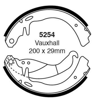 Preview: EBC Premium Bremsbacken 5254 für Opel Corsa A 91, 92, 96, 97 1.2 S hinten