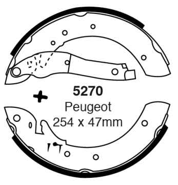 Preview: EBC Premium Bremsbacken 5270 für Peugeot 504  1.6 hinten