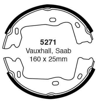 Preview: EBC Premium Bremsbacken 5271 für Saab 900 (2)  2.0i