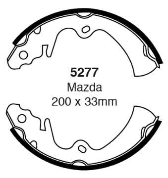 Preview: EBC Premium Bremsbacken 5277 für Mazda 323 (1) FA 1.5 hinten