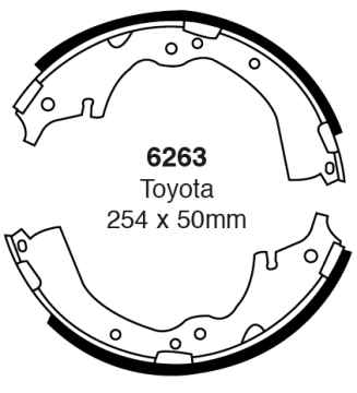 Preview: EBC Premium Bremsbacken 6263 für Toyota Liteace CM3V, KM3V 1.8 D hinten