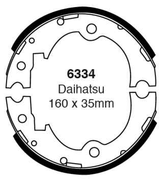 Preview: EBC Premium Bremsbacken 6334 für Nissan Sunny 2 N13 1.4 LX hinten