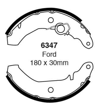 EBC Premium Bremsbacken 6347 für Ford Fiesta 2 FBD 1.6 XR2 hinten