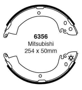 Preview: EBC Premium Bremsbacken 6356 für Mitsubishi L 300 (1) L03P 1.6 hinten