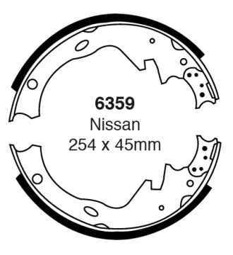 Preview: EBC Premium Bremsbacken 6359 für Nissan Urvan E23 2.2 D hinten