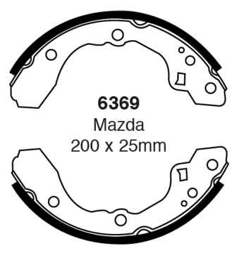 Preview: EBC Premium Bremsbacken 6369 für Mazda 626 (2) GC 1.6 hinten