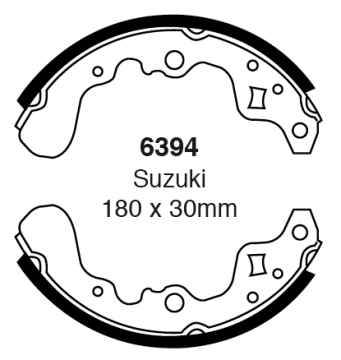 Preview: EBC Premium Bremsbacken 6394 für Suzuki Swift 1 AA 1.3 GTi,GXi hinten