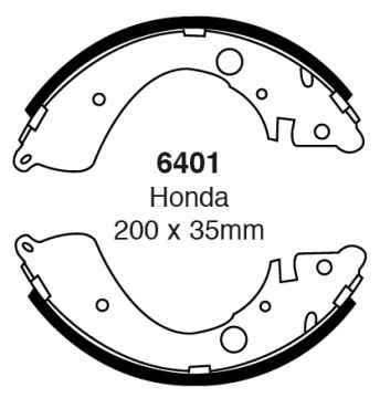 Preview: EBC Premium Bremsbacken 6401 für Honda Accord 3 CA5 2.0 EXi hinten