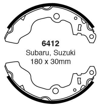 Preview: EBC Premium Bremsbacken 6412 für Suzuki Alto 1 SS80 0.8 hinten