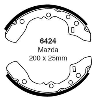 Preview: EBC Premium Bremsbacken 6424 für Mazda 323 (3) BF 1.5i Turbo hinten