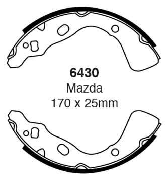 Preview: EBC Premium Bremsbacken 6430 für Kia Pride DA 1.3i hinten