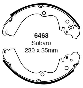 Preview: EBC Premium Bremsbacken 6463 für Subaru Impreza 1 GF 1.6i hinten