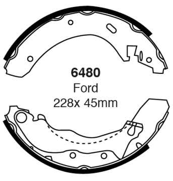 EBC Premium Bremsbacken 6480 für Ford Mondeo 2 TBAP 1.8i hinten