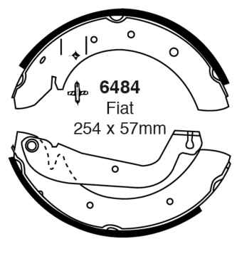 Preview: EBC Premium Bremsbacken 6484 für Fiat Ducato 2 290 1.9 D hinten