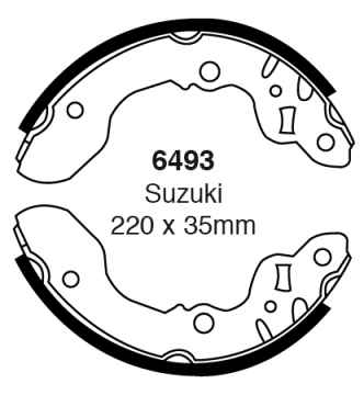 Preview: EBC Premium Bremsbacken 6493 für Suzuki X-90 EL 1.6i 16V 4x4 hinten