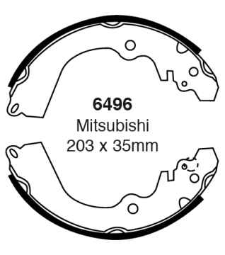 Preview: EBC Premium Bremsbacken 6496 für Mitsubishi Carisma DA 1.8 hinten