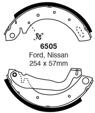 Preview: EBC Premium Bremsbacken 6505 für Ford Maverick 1 UDS, UNS 2.4i hinten