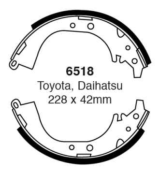 Preview: EBC Premium Bremsbacken 6518 für Toyota RAV 4 (1) SXA1 2.0 16V hinten