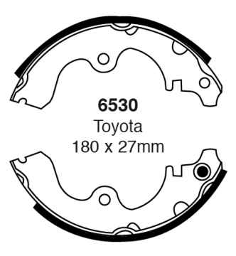 Preview: EBC Premium Bremsbacken 6530 für Toyota Starlet 3 P8 1.3 12V hinten