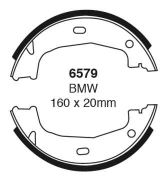 EBC Premium Handbremsbacken 6579 für BMW 1 E81 120i