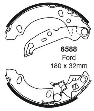 EBC Premium Bremsbacken 6588 für Ford KA RB 1.3i hinten