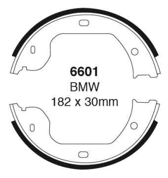 EBC Premium Handbremsbacken 6601 für BMW 5 E61 530 d