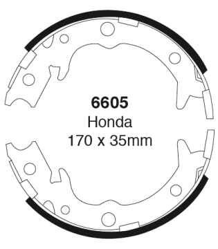 Preview: EBC Premium Bremsbacken 6605 für Honda Legend 3 KA9 3.5i 24V hinten