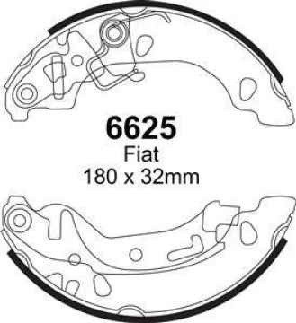 Preview: EBC Premium Bremsbacken 6625 für Fiat Panda 2 169 1.1 hinten