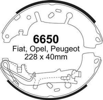 Preview: EBC Premium Bremsbacken 6650 für Opel Corsa D  1.4 hinten