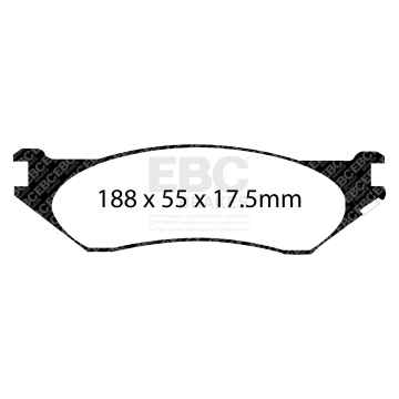 Preview: EBC Blackstuff Bremsbeläge DP1267 für Dodge (USA) Ram 3500  8.0 hinten