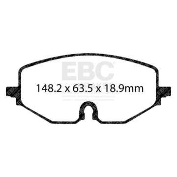 Preview: EBC Blackstuff Bremsbeläge DPX2439 für VW Golf 7 5G1, BQ1, BE1, BE2 1.2 TSI vorne