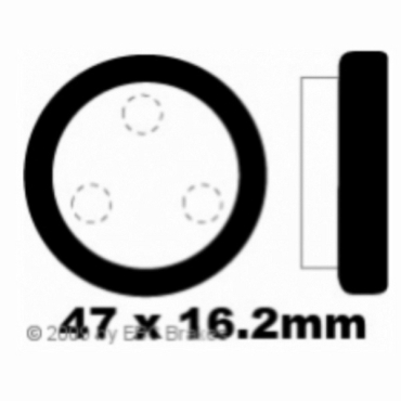 Preview: EBC Blackstuff Bremsbeläge für Yamaha YFM 350 ERG Hinterachse - FA021