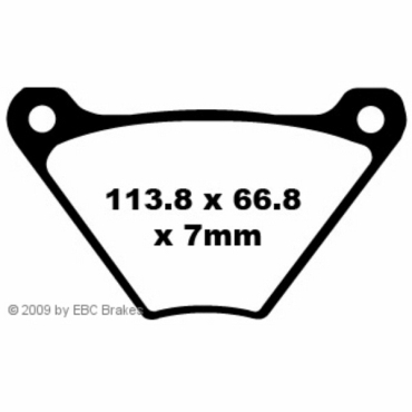 Preview: EBC Blackstuff Bremsbeläge für Harley Davidson® 72-80 (Banana Bremssattel) Vorderachse - FA024/2