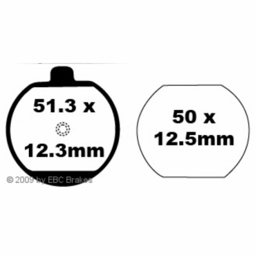 Preview: EBC Blackstuff Bremsbeläge für Kawasaki KH 500 A8 Vorderachse - FA033