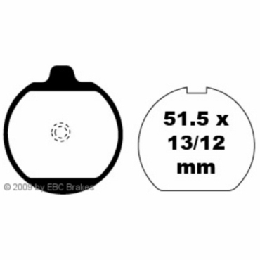 Preview: EBC Blackstuff Bremsbeläge für Kawasaki Z 750 B1/B2 Hinterachse - FA037