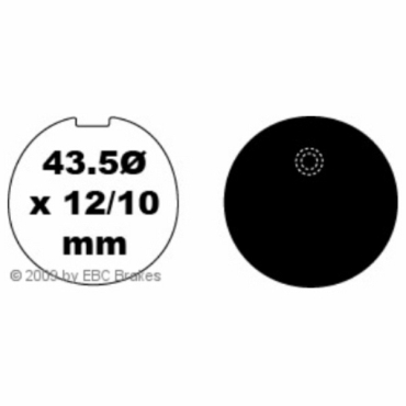 Preview: EBC Blackstuff Bremsbeläge für Suzuki GT 50 KB/KEN Vorderachse - FA039