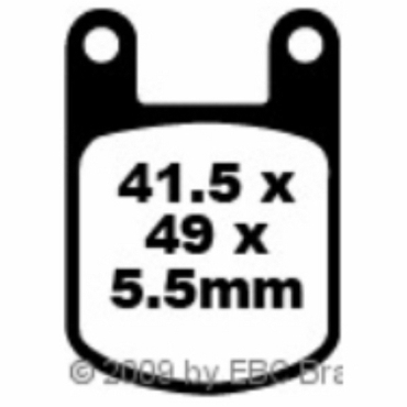 Preview: EBC Blackstuff Bremsbeläge für Sachs (Hercules) 50 Ultra, RS Ultra Vorderachse - FA050