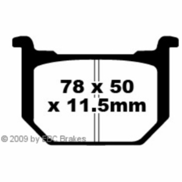 Preview: EBC Blackstuff Bremsbeläge für Suzuki GN 250 F/J/M/R/T (NJ41A) Vorderachse - FA051